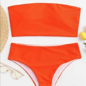 Orange high waisted bikini